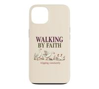 Custodia per iPhone 13 Passeggiando per fede Christian Goose Divertente Religioso