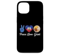 Custodia per iPhone 13 Peace Love Griot Amante del cibo haitiano