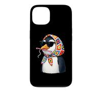 Custodia per iPhone 13 Penguin Granny Square Crochet Yarn Crochet Lover Cute