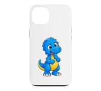 Custodia per iPhone 13 Pensa il simpatico dinosauro T-Rex blu