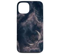 Custodia per iPhone 13 Pentagramma gotico scuro luna crescente mistico strega occulto