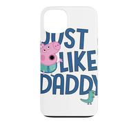 Custodia per iPhone 13 Peppa Pig Just Like Daddy Festa del papà