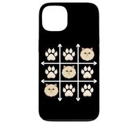 Custodia per iPhone 13 Persian Cat Paws Grid Game