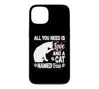 Custodia per iPhone 13 Personalizzato Gatto Nome Trixie Cute Kitten Pet Lover