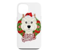 Custodia per iPhone 13 Pigiama con scritta "This Is My Christmas", West Highland Terrier