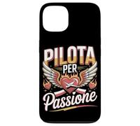 Custodia per iPhone 13 Pilota Per Passione Cuore Aereo Ali Fuoco