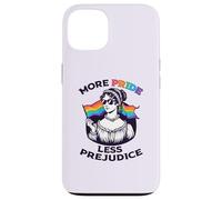 Custodia per iPhone 13 PIÙ PRIDE LESS PREJUDICE Jane Austen LGBT Occhiali da sole Meme