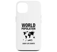Custodia per iPhone 13 Popolazione mondiale ogni vita conta