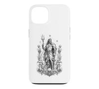 Custodia per iPhone 13 Poseidone Sea Dio Onde Oceano Mitologia Greca Opera d'arte
