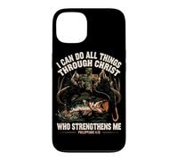 Custodia per iPhone 13 Posso fare tutte le cose attraverso Christ Christian Fishing Angler