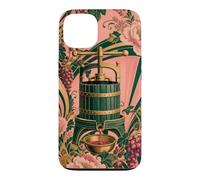 Custodia per iPhone 13 Pressa Vino Vintage Con Fiori Raccolto