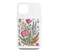 Custodia per iPhone 13 Pressed Wildflower Meadow Florist Botanical Art
