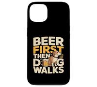 Custodia per iPhone 13 Prima la birra e poi il cane cammina Funny Beer Dog