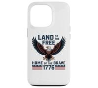 Custodia per iPhone 13 Pro 1776 USA Terra Aquila della Libera Casa dei Coraggiosi Patriottici