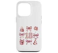Custodia per iPhone 13 Pro 18° Compleanno Ragazza Coquette Fiocchi Rosa Diciotto Anni