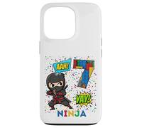 Custodia per iPhone 13 Pro 7° compleanno Boy Ninja Blocks Master Builder Kids
