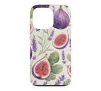Custodia per iPhone 13 Pro Acquerello Fichi Frutta Floreale Modello Cottagecore Estetica