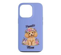 Custodia per iPhone 13 Pro Adorabile corona floreale con cucciolo di albicocca marrone e barboncino