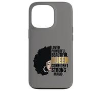 Custodia per iPhone 13 Pro Afro Potente Black Queen Melanina Magia Storia Nera