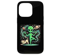 Custodia per iPhone 13 Pro Alieno Fare Yoga - Yoga Posa - Spazio - Plancton
