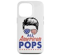 Custodia per iPhone 13 Pro All American Pops Grandpa Sunglasses USA Flag 4th of July
