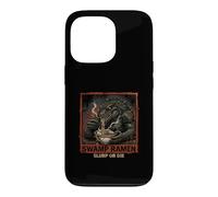 Custodia per iPhone 13 Pro Alligatore Mostro Palude Ramen Slurp O Die
