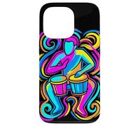 Custodia per iPhone 13 Pro Amante del bongo Musica retrowave