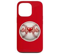 Custodia per iPhone 13 Pro Amo la palla da baseball Heartbeat, giocatore di cuore, allenatore, amante dei tifosi