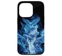 Custodia per iPhone 13 Pro Animali selvatici Balena Aquila Cavallo Blu Lupo Mondo