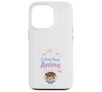 Custodia per iPhone 13 Pro Anime Ansia Pensare troppo Weeb Kawaii Overthinker Merch