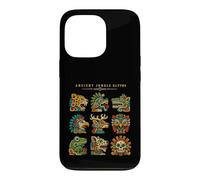 Custodia per iPhone 13 Pro Antichi glifi della giungla simboli animali mesoamericani