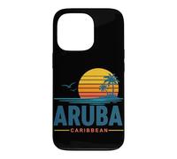 Custodia per iPhone 13 Pro Aruba Caraibi Retro Tramonto Vacanza