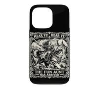 Custodia per iPhone 13 Pro Ascolta, senti, la zia divertente è arrivata Knight Cat Fantasy