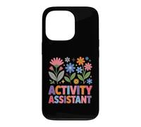 Custodia per iPhone 13 Pro Assistente di attività Groovy Retro Floral Healthcare Worker