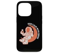 Custodia per iPhone 13 Pro Astronaut Keep Calm With Coffee Astronaut Funny Coffee Lover