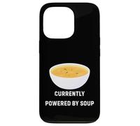 Custodia per iPhone 13 Pro Attualmente alimentato da Soup Funny Cozy Comfort Food Design