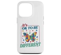 Custodia per iPhone 13 Pro Autism It's OK To Be Different Butterfly Puzzle Kid Teacher