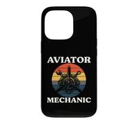 Custodia per iPhone 13 Pro Aviator Mechanic Retro Aircraft Engine Aviation