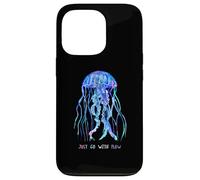 Custodia per iPhone 13 Pro Awesome Cute UnderWater Fish Sea Just Go With Flow JellyFish