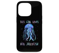 Custodia per iPhone 13 Pro Awesome Cute UnderWater This Girl loves her JellyFish
