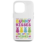 Custodia per iPhone 13 Pro Baci da coniglio e auguri di primavera