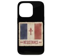 Custodia per iPhone 13 Pro Bandiera della Francia con croce di Lorena 1940-1944