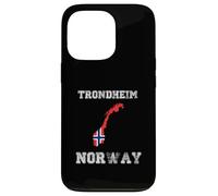 Custodia per iPhone 13 Pro Bandiera della Norvegia invecchiata Trondheim Pride