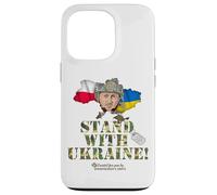 Custodia per iPhone 13 Pro Bandiera della Polonia Selenskyj cane Stand with Ucraina