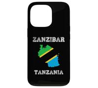 Custodia per iPhone 13 Pro Bandiera della Tanzania Distressed Zanzibar Pride