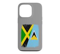 Custodia per iPhone 13 Pro Bandiera giamaicana di San Luciano Giamaica St Lucia