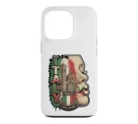 Custodia per iPhone 13 Pro Bandiera Italia Firenze Duomo Donna Labbra Graphic Design Firenze