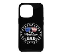 Custodia per iPhone 13 Pro Bandiera patriottica degli Stati Uniti d'America del 4 luglio di All American Dad