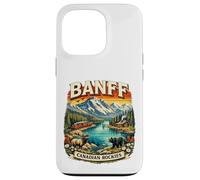 Custodia per iPhone 13 Pro Banff Canada Retro Mountain Scenico Parco Nazionale Souvenir
