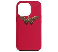 Custodia per iPhone 13 Pro Batman v Superman Wonder Woman Gold Logo